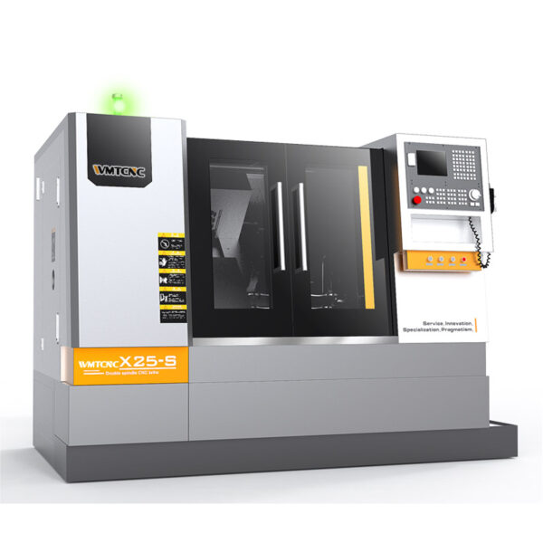Torno CNC de doble husillo X25-S con bancada plana a la venta