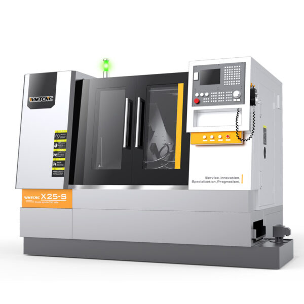 Torno CNC de doble husillo X25-S con bancada plana a la venta - Image 2