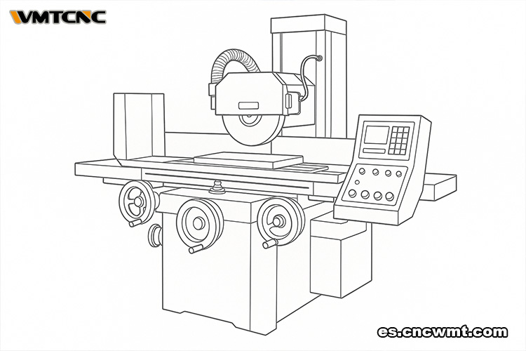 Componentes-clave-de-una-rectificadora-plana-dibujo-lineal-general